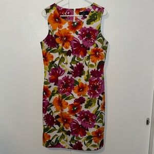 Ronnie Nicole Sleeveless Sheath Dress W Floral Print Women’s 14